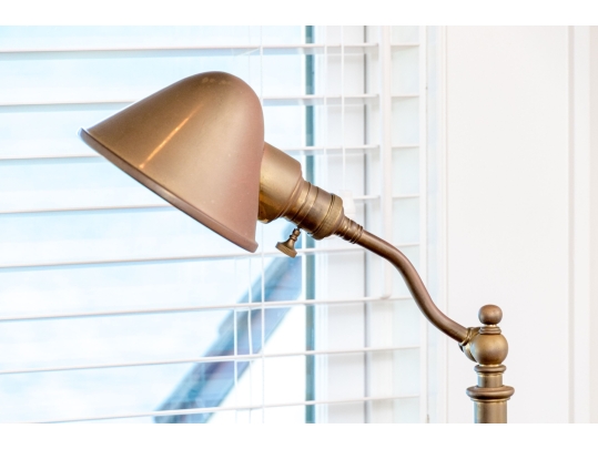 Ralph Lauren Adjustable Hinged Brass Table Lamp