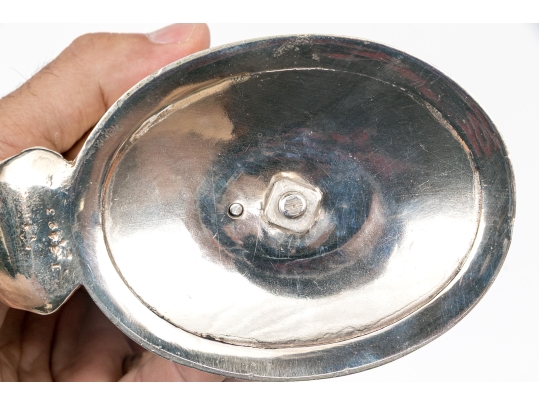 Antique English Victorian Silverplate Nautilus Spoon Warmer