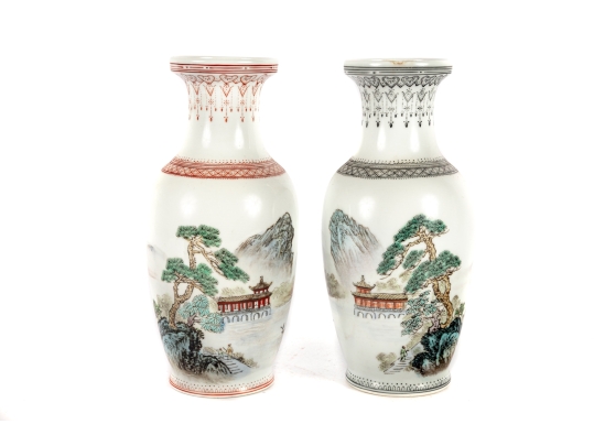 Pair Of Chinese Porcelain Vases