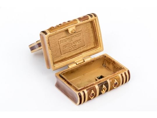 Jay Strongwater For Estee Lauder Tiny 2002 Trinket Box With Picture Frame