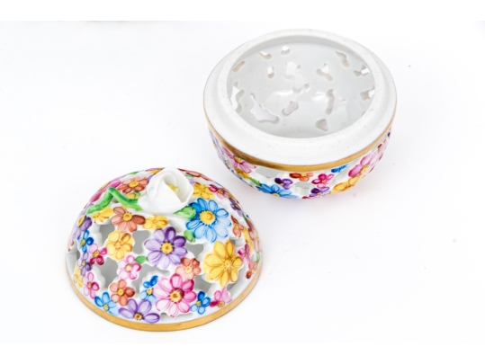 Group Of Three Herend Hungary Hand-Painted Porcelain Miniatures