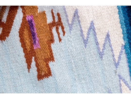 Fun Pictorial Animal Motif Hand-Knotted Wool Kilim, 5’-1/2” X 3’-10