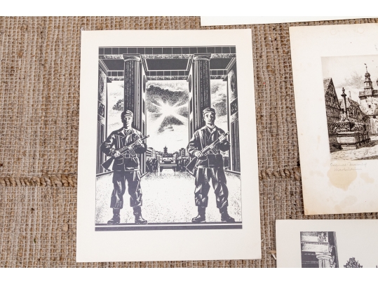 Vintage 1973-74 DDR Portfolio Of Prints Along With A Collection Of Other Prints