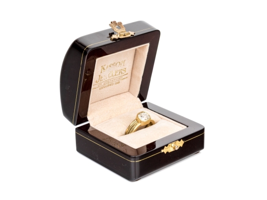 18k Yellow Gold Gorgeous Handmade Ring With Bezel Set Diamond, Size 5.75