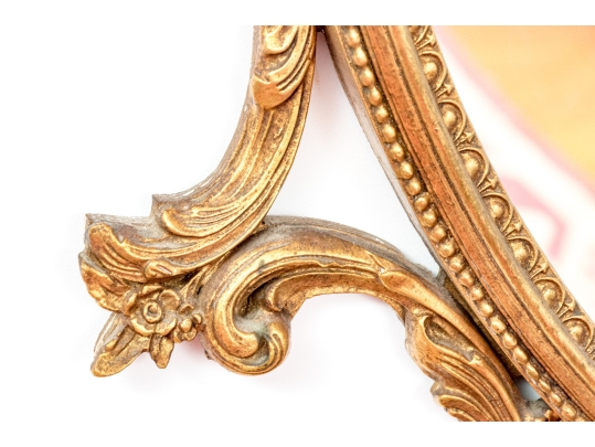 Fabulous Double Form Carved Gilt Wood And Gesso Double Form Mirror