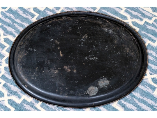 Antique Chinoiserie Tole Tray Top Table