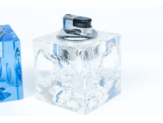 Two Vintage Crystal Lighters