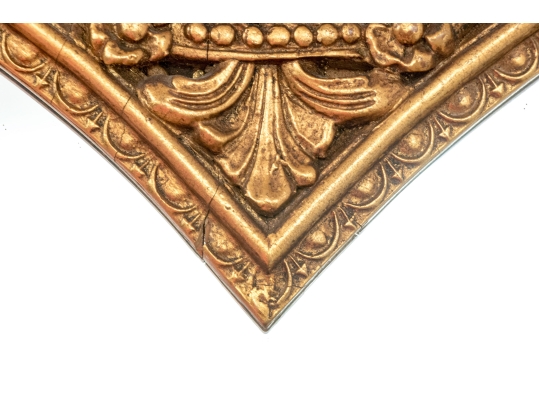 Fabulous Double Form Carved Gilt Wood And Gesso Double Form Mirror