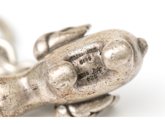 Kieselstein-Cord Sterling Silver Fun Flying Cow Key Chain