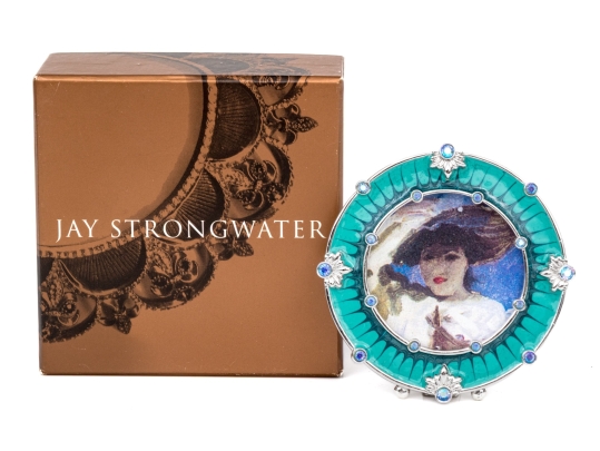 Jay Strongwater Small Round Frame, Boxed 
