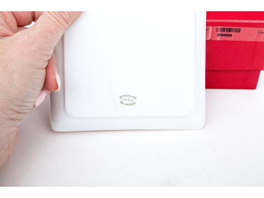 Cartier Trinity Motif Limoge Porcelain Trinket Tray, With Box