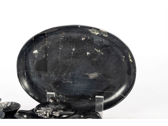 Burmese Black Jade Miniature Tea Set