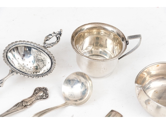 Fine Collection Of Eleven Sterling Silver Table Wares, 10.24 Ozt.