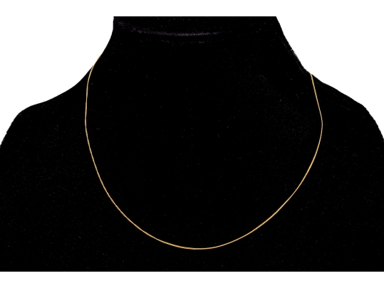 9k Yellow Gold Simple Fine Curb Link Chain