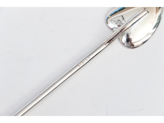 Set Of Eight Silver Plated Iced Tea Spoons, Marked PMITALY