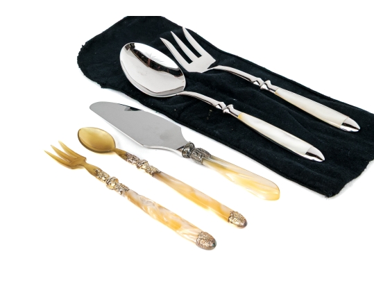 Designer Collection Of Shell Handled Serving Utensils