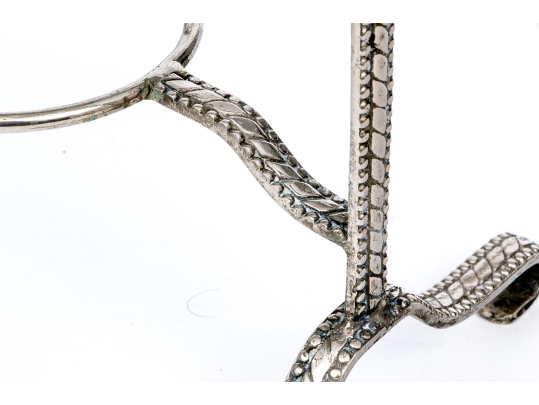Set Of Two Silver Plated Tiered Serving Stands