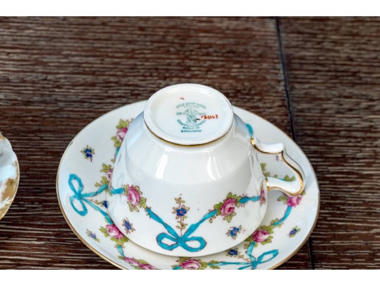 Collection Of Fourteen English Teacups And Saucers