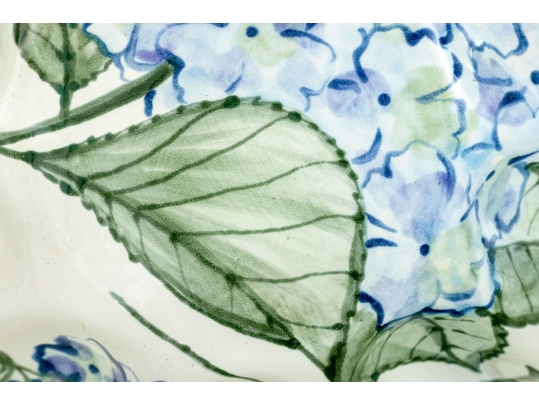 Epiphany Floral Painted Scalloped Center Bowl