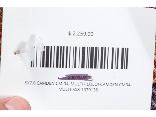 Hand Woven Wool Carpet, Striped Pattern, 7'-5