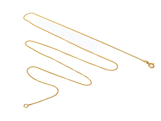 9k Yellow Gold Simple Fine Curb Link Chain