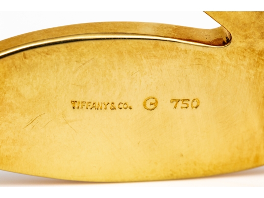 Tiffany & Co. 18k Yellow Gold Angela Cummings Lovely Inlaid Duck Brooch, With Box