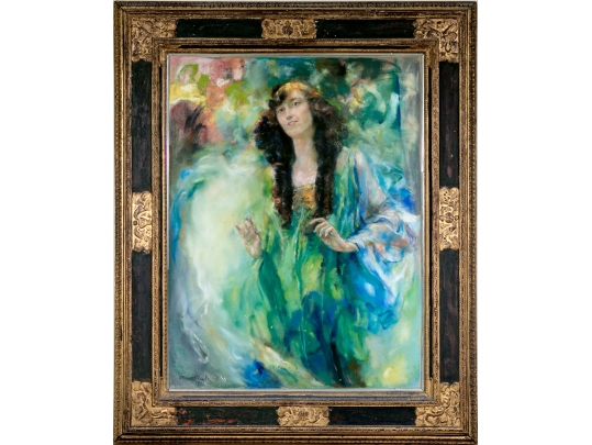 Otto Waltar Beck (American, 1864-1954) Large Painting, Portrait Of A Woman, 1916