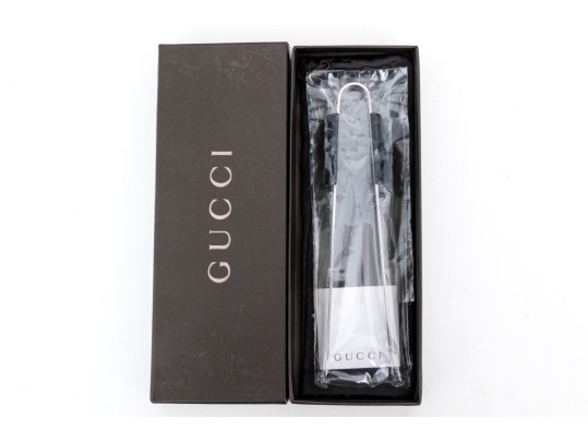 Gucci Contemporary Steel Ice Tongs, Bamboo Motif, With Box