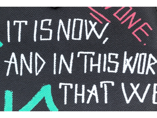 Balenciaga Ville Graffiti Leather Top Handle Bag