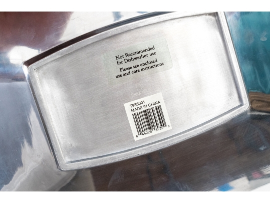 Group Of Four Cast Aluminum Serving Platters And Bowls