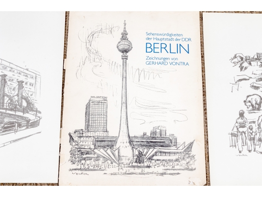 Vintage 1973-74 DDR Portfolio Of Prints Along With A Collection Of Other Prints