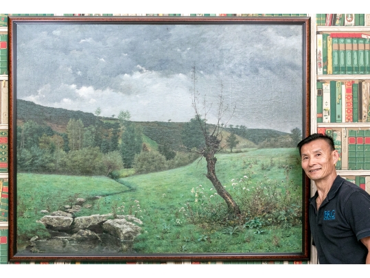 Austin Signed Oil On Canvas Painting, Landscape, '81