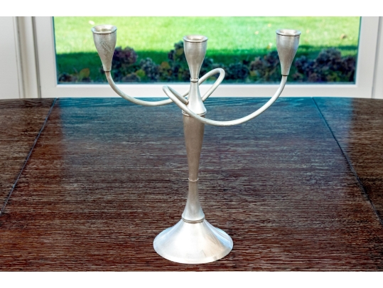International Sterling Silver Weighted Three Light Candelabra