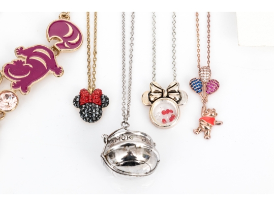 Disney Collection Of Themed Jewelry Pieces, Including A Boxed Disney Parks/Pandora Bracelet