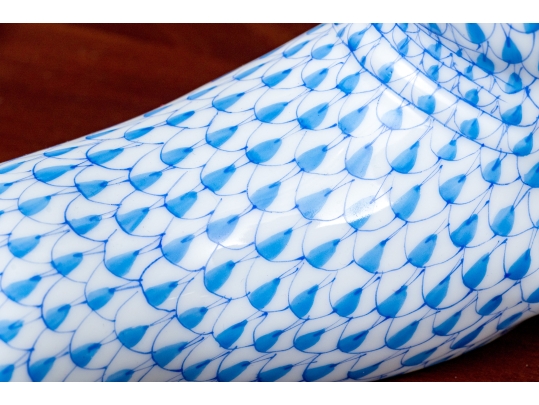 Vintage Herend Blue Fishnet Sea Lion