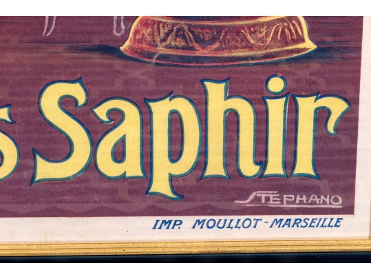 1910 Cigarettes Saphir Advertisement Poster