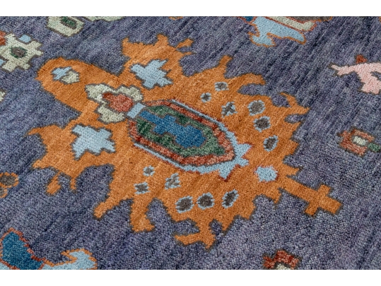 HAND KNOTTED INDIAN OUSHAK ROOM SIZE CARPET - 11' 10