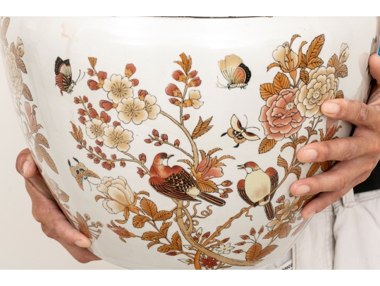 LATE ENTRY TO SALE New England Pottery Large Porcelain Jardiniere #2