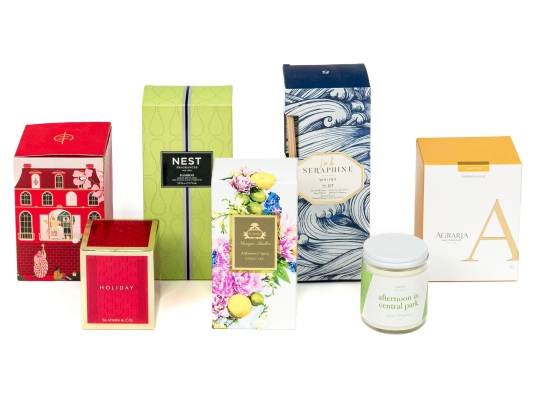 Collection Of Seven High End Boxed Candles & Diffusers