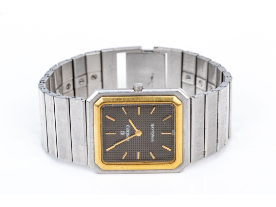 Concord Steel And Gold Vintage Mariner Nine Quartz Tank Watch, On Bracelet