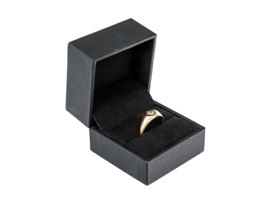 14k Yellow Gold Vintage Diamond Set Signet Style Ring, App. 0.10 CTS, Size 6.25+