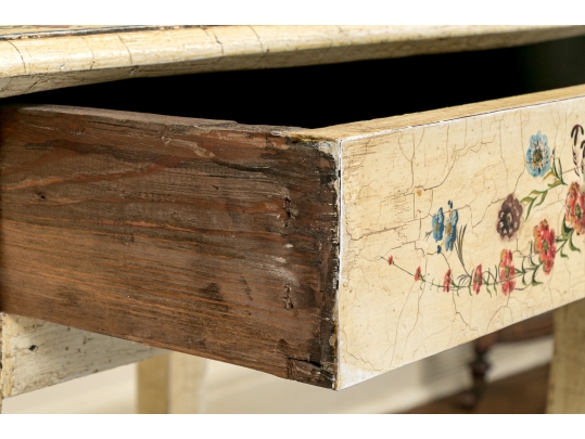 Whimsical Painted French Country Accent Table