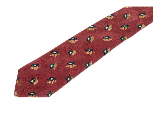 Chanel Vintage Contemporary And Paisley Patterned Silk Tie