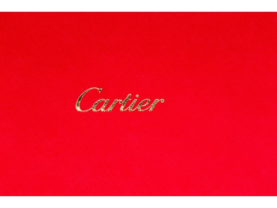 Cartier Pair Of Limoge Porcelain Trinket Trays, With Box