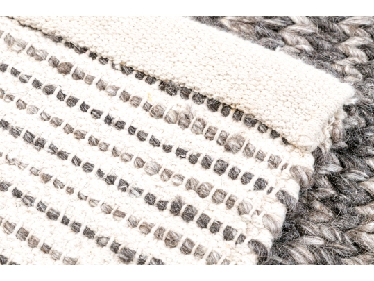 Cable Black & Grey Surya Loomed Wool Carpet, 8'-1