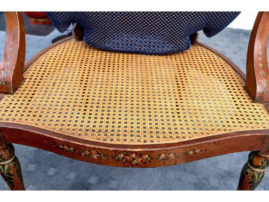 Adams Style Shield Back Painted Armchair