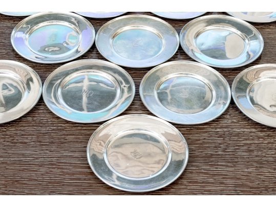 Twelve International Silver Co. Sterling Silver Bread And Butter Plates, 22.095 Ozt.