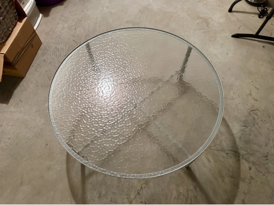Low Glass Top Coffee Table