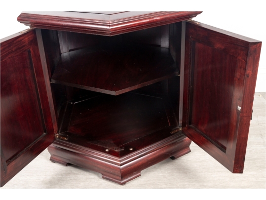 Chinese Carved Hexagonal Cabinet