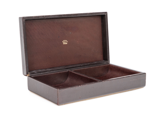 Gucci Handsome Vintage Brown Leather Trinket Box
